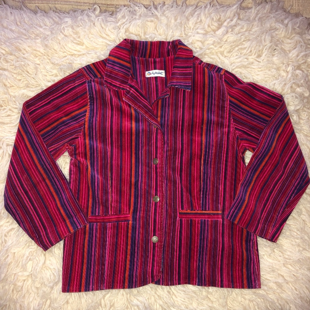ALPHABET (France) corduroy fine wale snap jacket